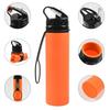 600ML, Foldable Silicone Water Bottle, Portable Sports Water Bottle, Suitable for Hiking, Camping, Lightweight and Foldable Desi