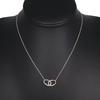 TIFFANY&Co. Double loop Necklace Elsa Peretti Silver925 2.5g Women Used