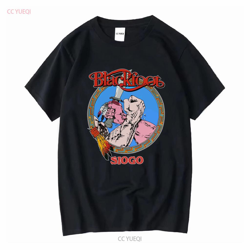 Blackfoot Band World Tour T Shirt Classic Black S 2345xl Cg421 Vintage Washed Homme Stylish Fashion Streetwear Designer Clothes