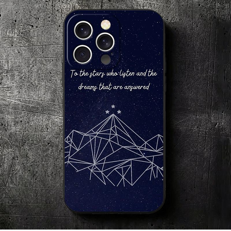 

A Court of Mist Fury VELARIS City Soft Phone Case for iPhone 16 16E 17 Air 15 Pro Max 14 Plus 13 Mini 11 12 7 Black Cover Back S iPhone 13 Pro