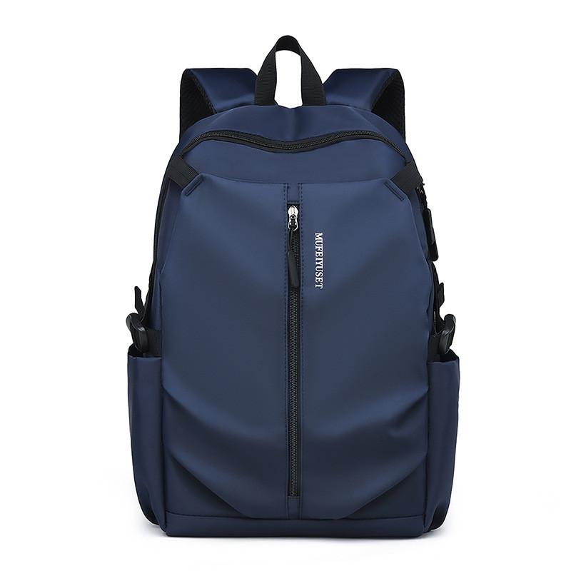 Color Solid Simple Letter Print Student Large Capacity Backpack School For