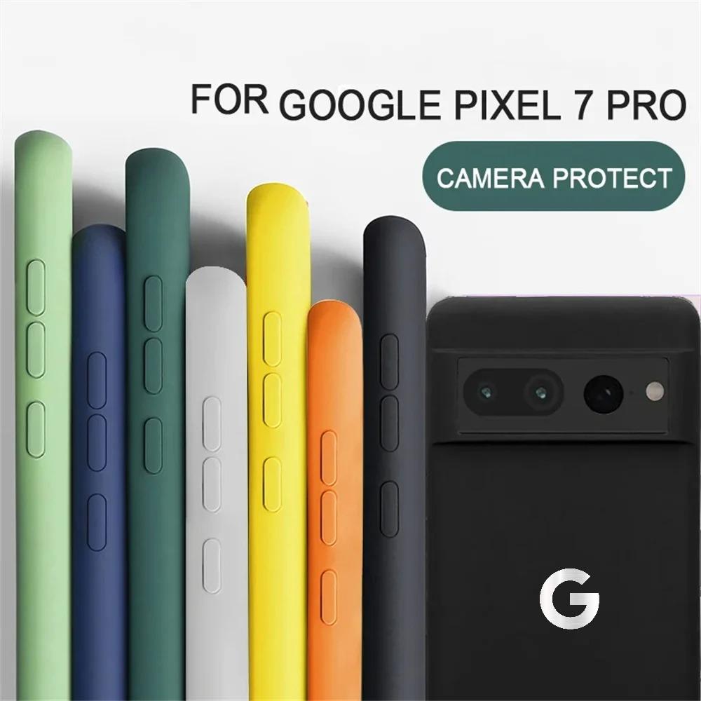 Ultra Slim Liquid Silicone Phone Case for Google Pixel 10 9 Pro XL 8 7 6 A Pro Wireless Charging Shockproof Protector Back Cover