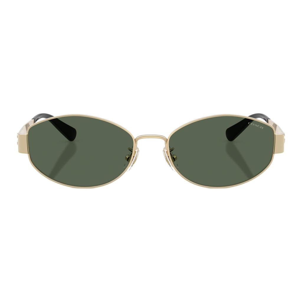 Coach 7192D C Logo Metal Irregular Frame Sunglasses Unisex sunglasses Gold 0HC7192D-900571