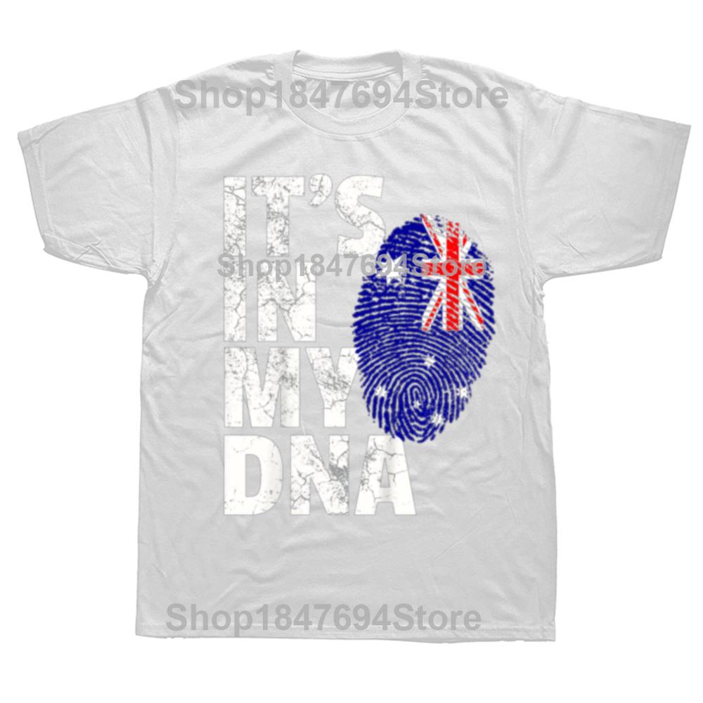 IT'S IN MY DNA Australia Australian Flag T Shirts Summer Style Graphic Cotton Streetwear Short Sleeve Birthday Gifts T-shirt Men