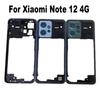 For Xiaomi Redmi Note 12 4G Middle Frame Back Housing Mid Plate Front LCD Frame Bezel 23021RAAEG 23021RAA2Y