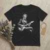 Unisexs TShirts Abraham Lincoln Playing Electric Guitar Funny Vintage Cotton Tee Short Sleeve T Shirts Crewneck Merch Printing