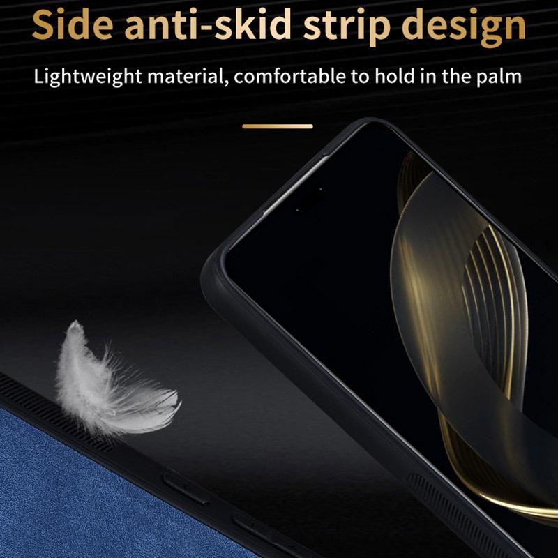 AZNS Etui do Honor Magic6 Pro 5G Pokryte Skórą PU TPU Odporne na Zarysowania Pokrowiec na Telefon