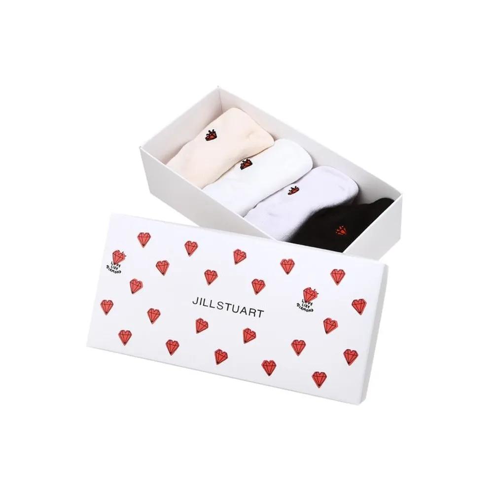 [25FW] Women's Petit Diamond Embroidered Ankle Socks 4-Piece Set JASS5F301WT