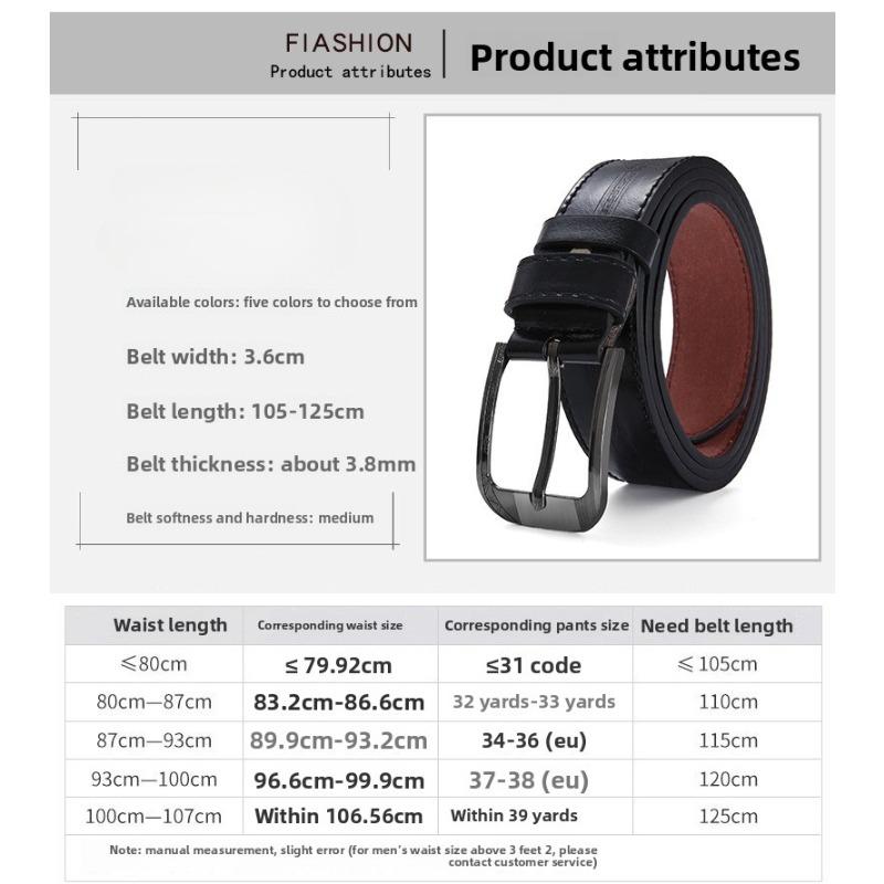 Cintura da Uomo con Fibbia ad Ardiglione Cintura da Uomo Versione Coreana Versione Coreana Moda Casual Semplice Cintura Cintura