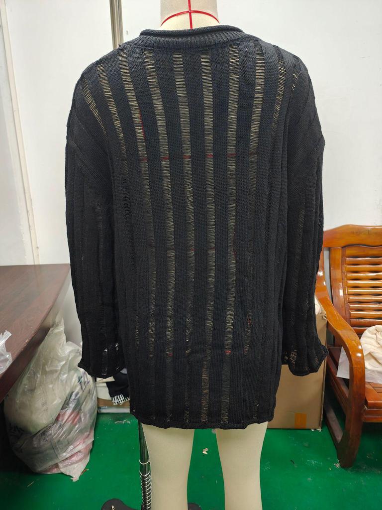 Damen Baumwolle & Leinen Freizeitpullover - Europäisch & Amerikanisch Herbst/Winter Lockerer Mode-Top