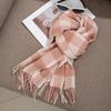 100% Sheep Wool Scarf Winter Warm Premium Thickened Men's Women's Versatile Checkered Wholesale