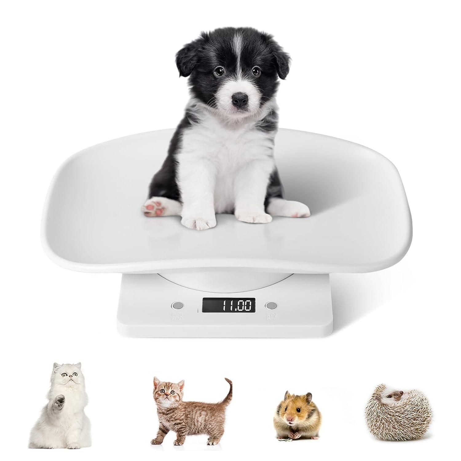 

Digital Pet Scale,Small Animal Weight Scale Portable Electronic LED Scales,Multifunction Kitchen Scale,for Weighing Puppy/Kitten/Hamster/Hedgehog S