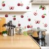 DIY Rote Kirschmalerei Küche Esszimmer Kühlschrankaufkleber Heim-Hintergrund und Wandverschönerungsaufkleber