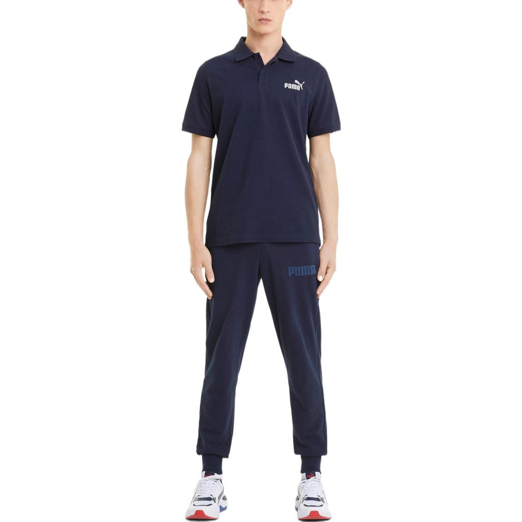 Puma Logo Print Tapered Sweatpants Men Bottoms Navy 588810-06