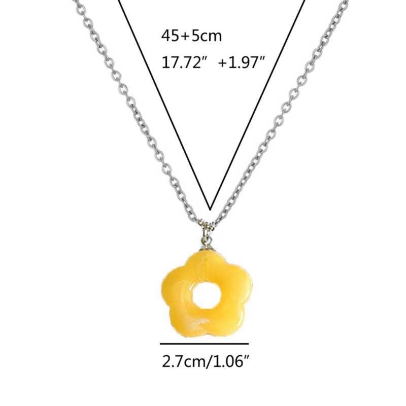 Simple Acrylic Flower Pendant Necklace Fashion Collar Necklaces Clavicle Chain Choker Necklace Neck Chain Jewelry