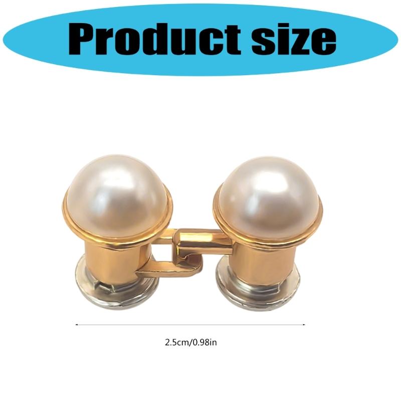 Elegant Flat Back Waist Tightening Button For Jeans Pants Waist Fastener Clip NoSewing Multiuse Clasp for Loose Trousers