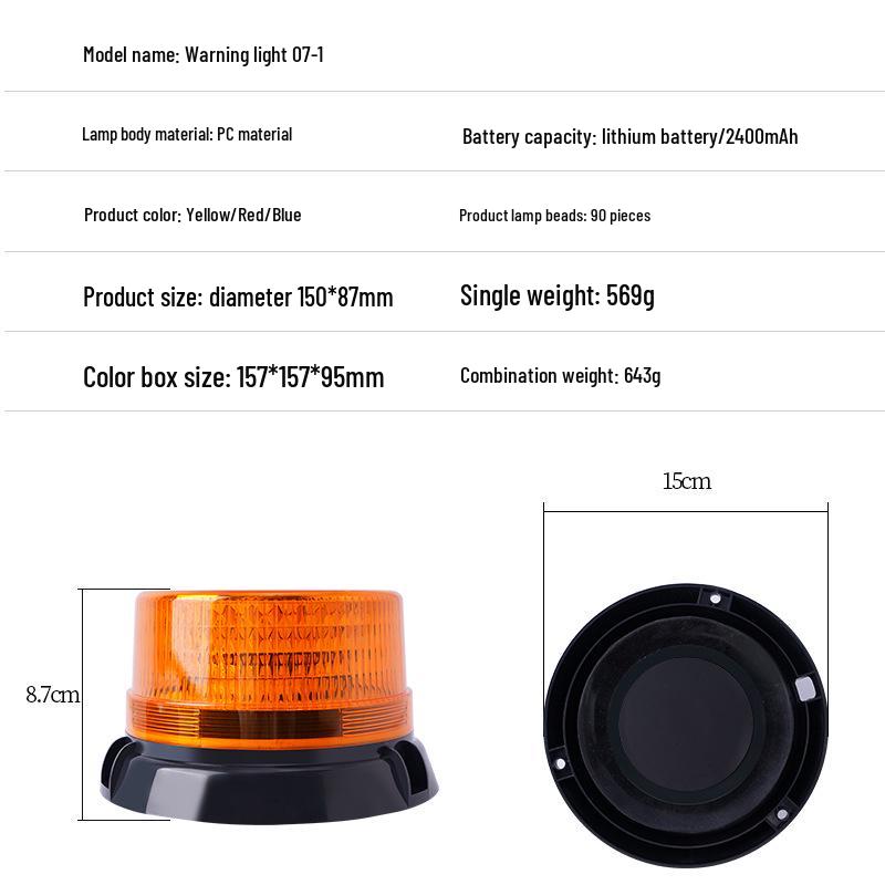 Solar Flashing Safety Light for Traffic, Construction, & Emergency Barriers