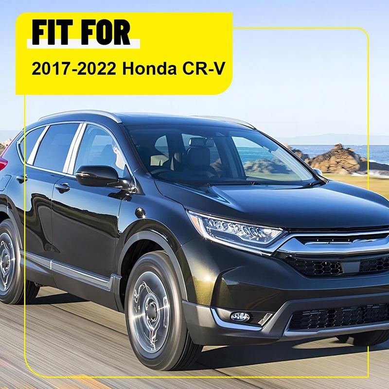 Silvery Car Window Trim Covers Center Film Column B C Pillar Posts Sticker Car Accessories For HONDA CRV 2017-2022 Plated