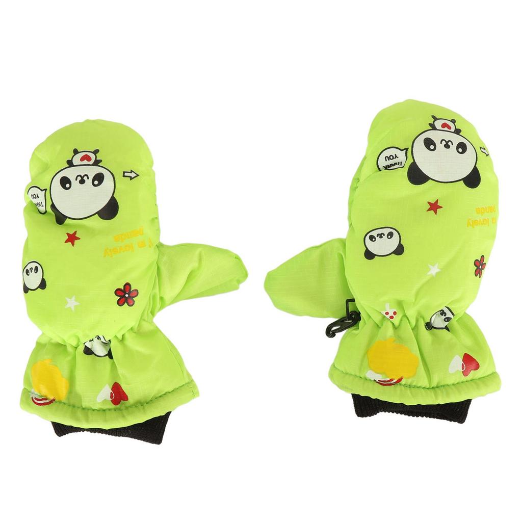 Kids Warm Snow Mittens Waterproof Widely Used Cute Pattern Polyester Fleece Windproof Kids Snow Mittens for Outdoor Walking