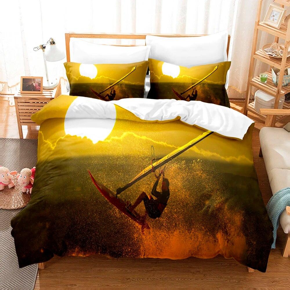 3D Surf Riding Bedding Sets Duvet Cover Set With Pillowcase Twin Full Queen King Bedclothes Bed Linen