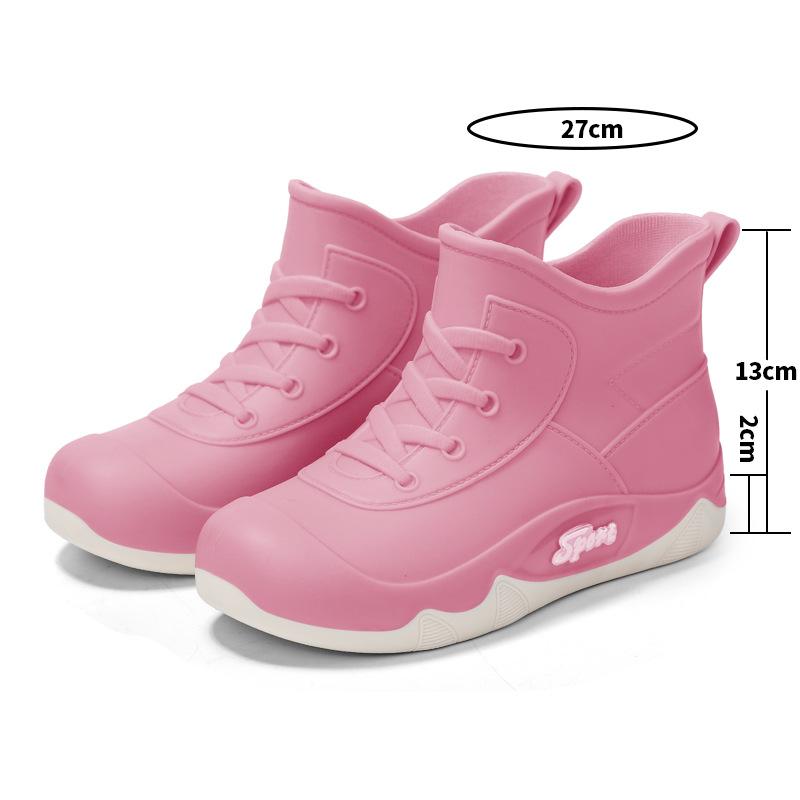 Direct Sales Water Shoes Women Waterproof and Non-slip 2025 New Outdoor Work Fashion Rain Shoes Short Tube Women