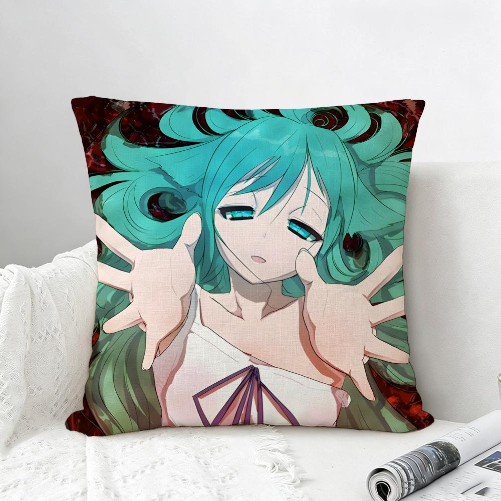Game Saya no Uta Cushion Cover Natural Linen Pillowcase Set AllinOne Decor for Sofa Bedroom Chair