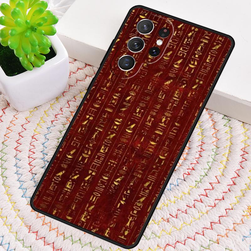 Ancient Egyptian Hieroglyphic Phone Case for Samsung Galaxy note 10 pro S26 Ultra S23 S24 FE S25 S21 S22 PLUS shockproof Cove