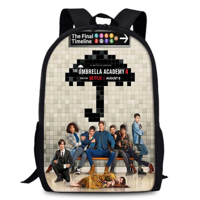Umbrella Academy Backpack For Elementary School Stylish Durable And Breathable Oxford Cloth Design