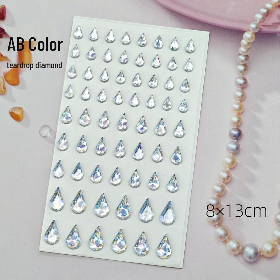 

Наклейки для макияжа глаз со стразами в виде капель воды - Самоклеящиеся украшения для лица для невесты и сцены Adhesive Drill