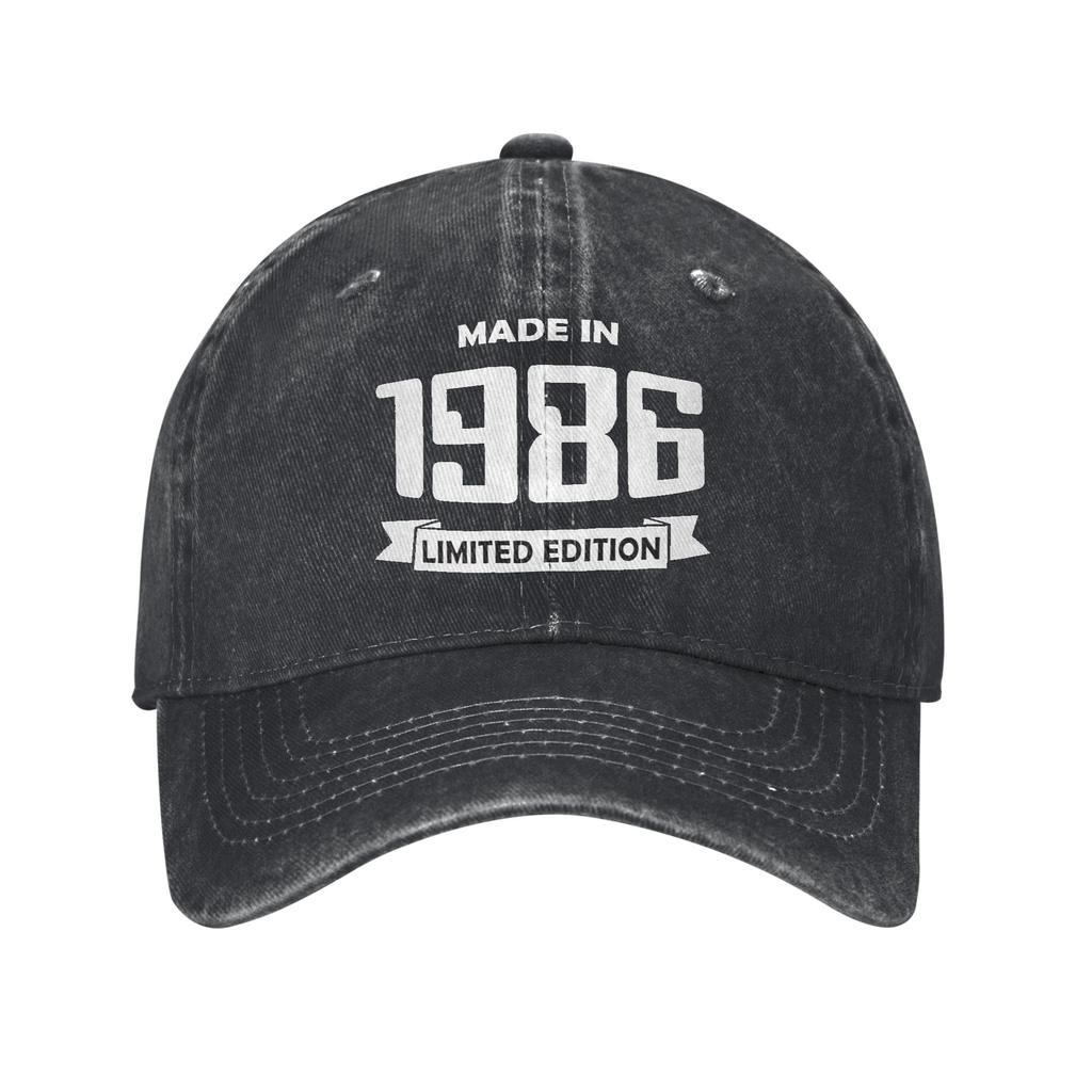 Born in 1986 vintage age 40 years old funny 40th birthday Headwear Baseball Cap Men Women Daily  Caps Hat Adjustable Trucker Hat