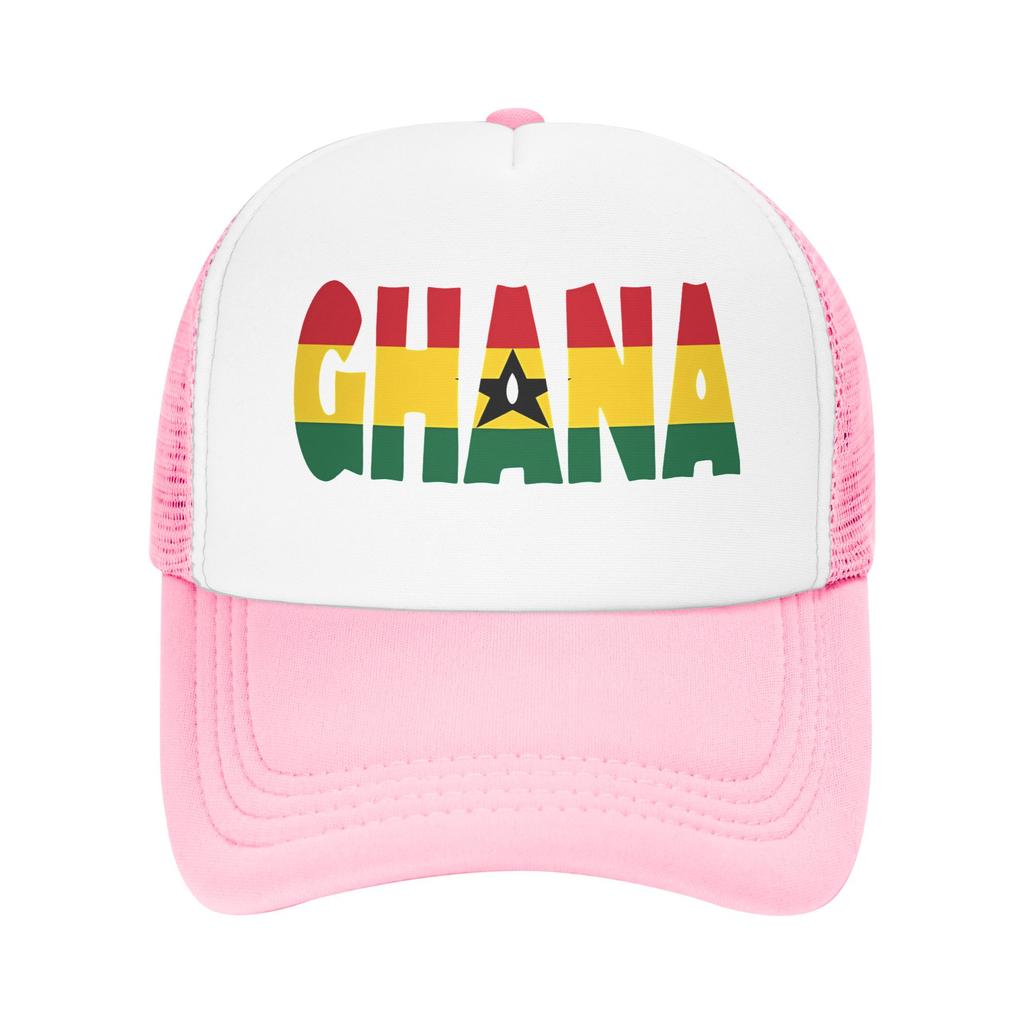 Ghana Sun Hats Streetwear UnisexTeens Mesh Trucker Hat Wholesale Custom DIY Running Hippie Snapback Cap Gift Idea