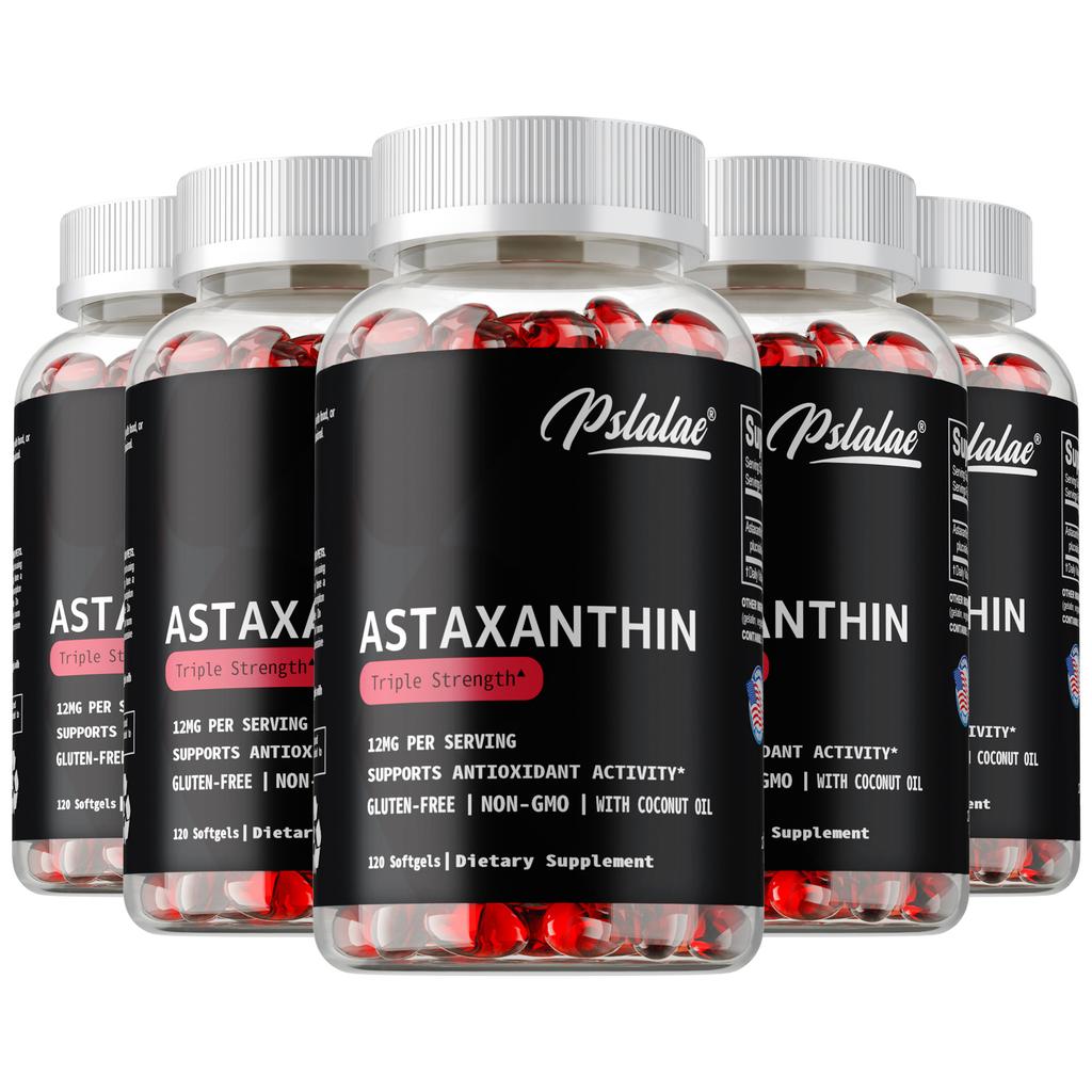 Pslalae Astaxanthin Triple Strength 12mg 120 Softgels - Antioxidant Support, Daily Wellness, Non-GMO