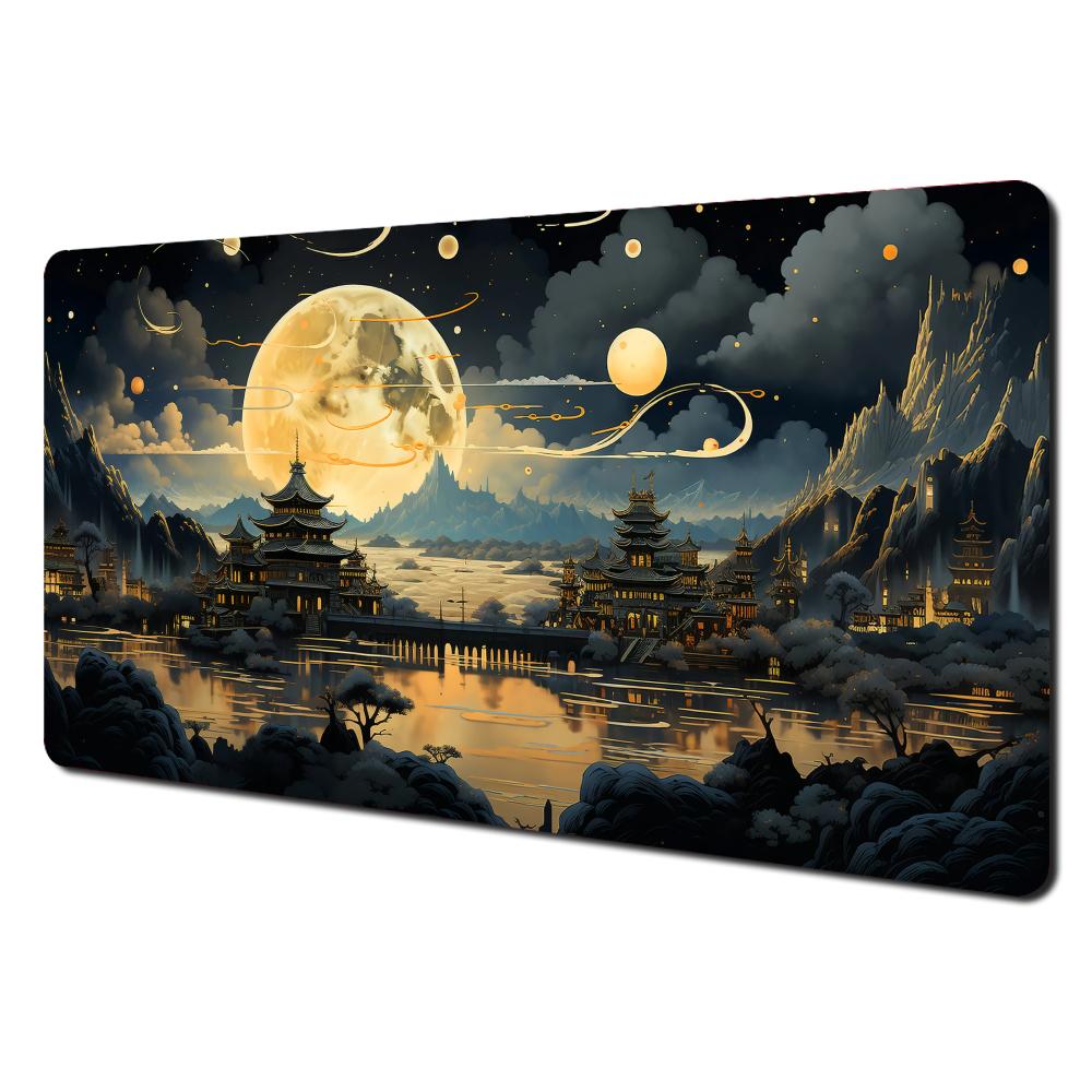 Mysterious and fantastical scenery large Mouse Pad Desk Mat Stitched Edge NonSlip Gaming pad mauspad office rug tapis de souris