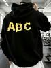 Casual Streetwear Style Hoodie, ABC Graffiti Print Design, Gym And Winter Wear, Gift for Boyfriend Or Son