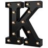 Newly Design Led Letters Lights 26 Alphabet Black Decorative Marquee Lamps for Wedding Party Birthday Home Bar Decoration
