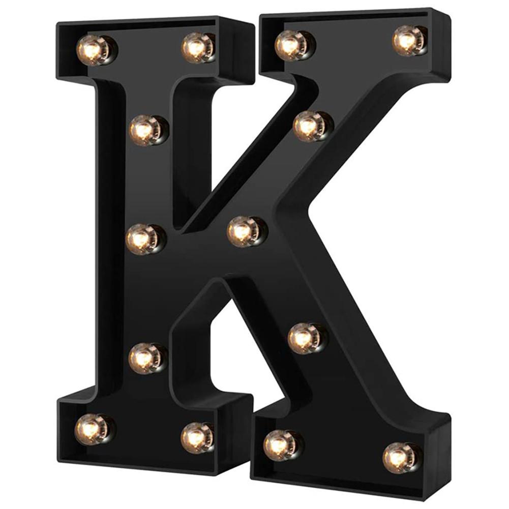 Newly Design Led Letters Lights 26 Alphabet Black Decorative Marquee Lamps for Wedding Party Birthday Home Bar Decoration