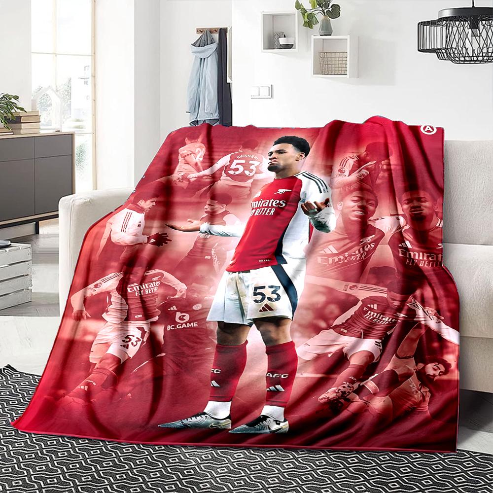 Arsenal Spieler Jubel Decken Flanell Bedruckt Atmungsaktiv Warm Überwurfdecke für Zuhause Büro Bettwäsche 0708a30