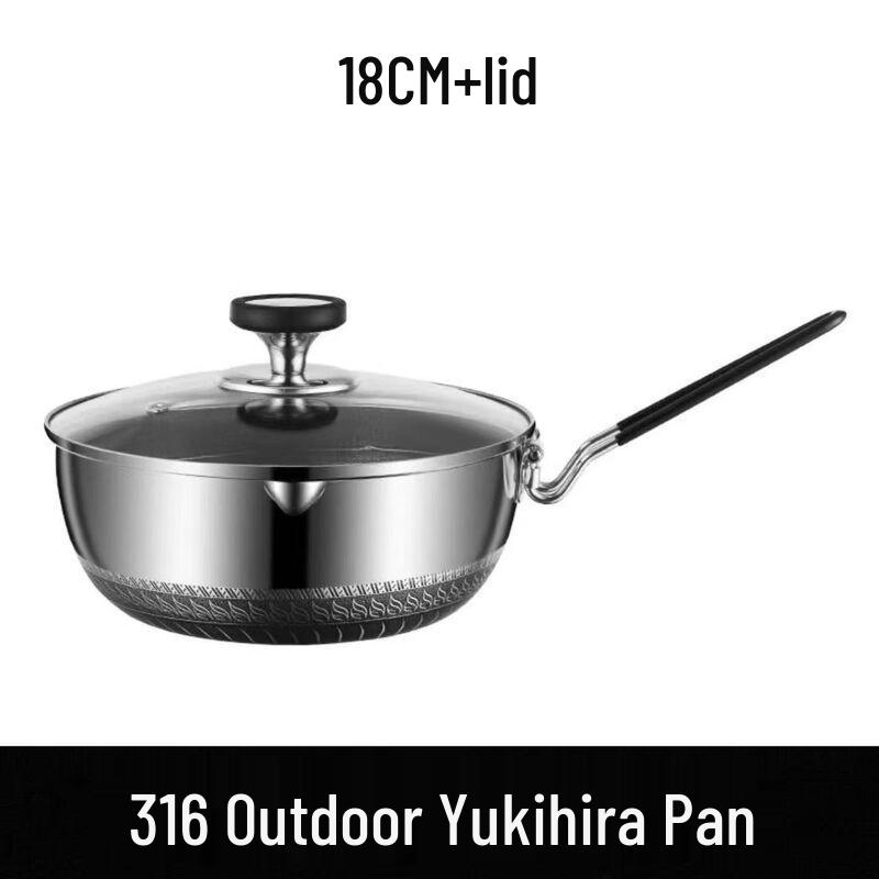 Wutuo 316 Stainless Steel Foldable Camping Frying Pan
