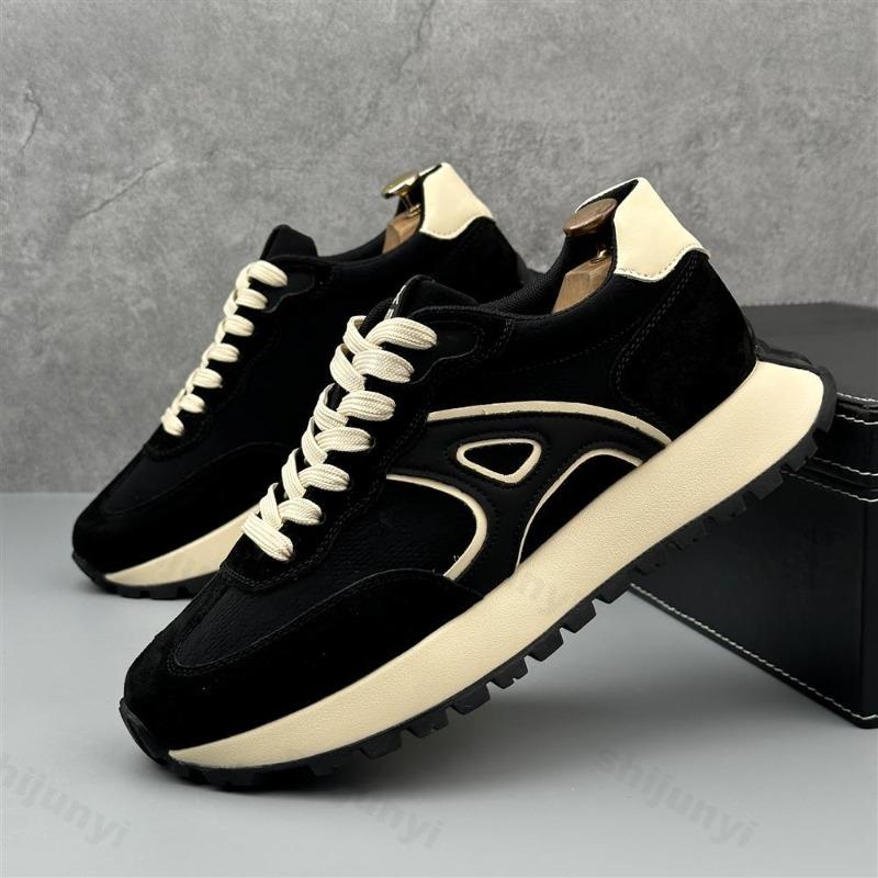 Men's Leisure Shoes 2025 Spring Summer New Men's Thick Bottom Comfortable Lace Up Sports Vulcanized Shoes Casual Running Shoes