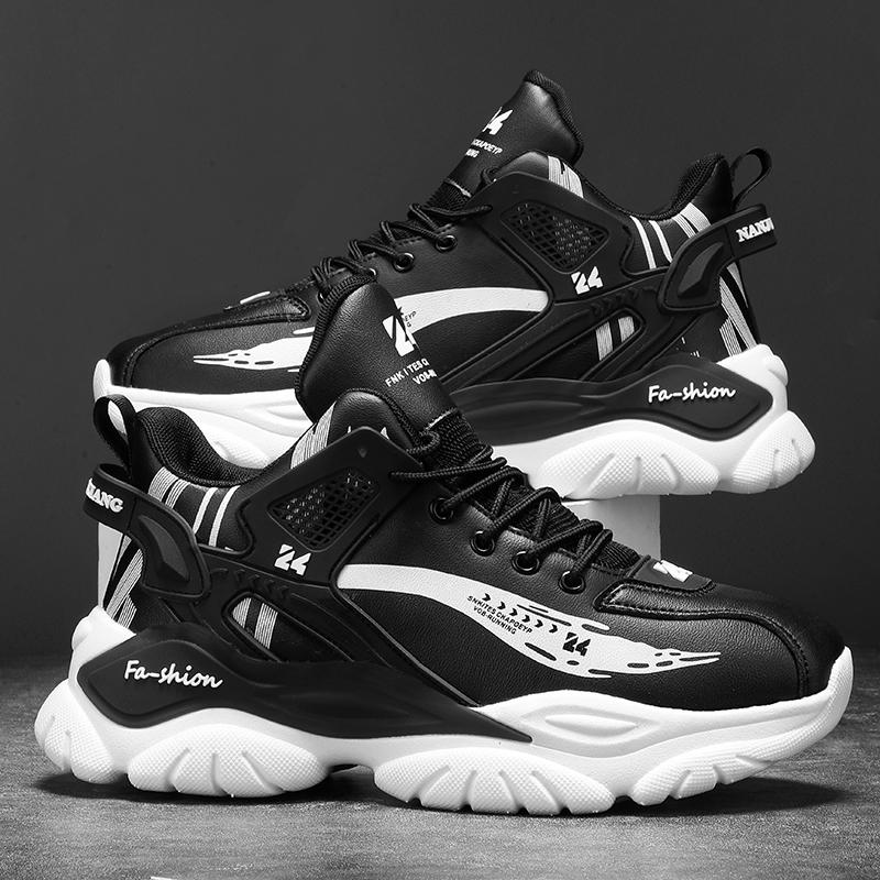 Fashionable Outdoor Jogging Casual Sports Basketball Shoes Running Shoes Men's Walking Breathable Slow Basket Black Tennis Shoes