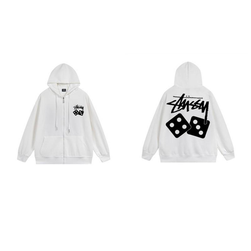 Mens Hooded Zip-Up Fleece-Lined Sweatshirt With Letter Print Casual Oversized Pullover Winter Jacket