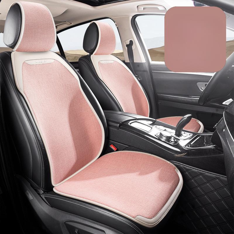 Linen Car Seat  Cushion Four Seasons General Purpose Separate Single Seat Cover for Most Cars  Comfortable and Durable