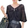Sunscreen Cardigan Solid Color Half Sleeves Super Thin Shawl Coat Sun Protection Breathable Mesh Sundress Cover Tops Casual Wear Women Clothes