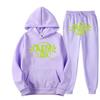 Set Felpa Streetwear Uomo Donna Outfit Casual Felpa con Grafica Stampata Syna Tuta