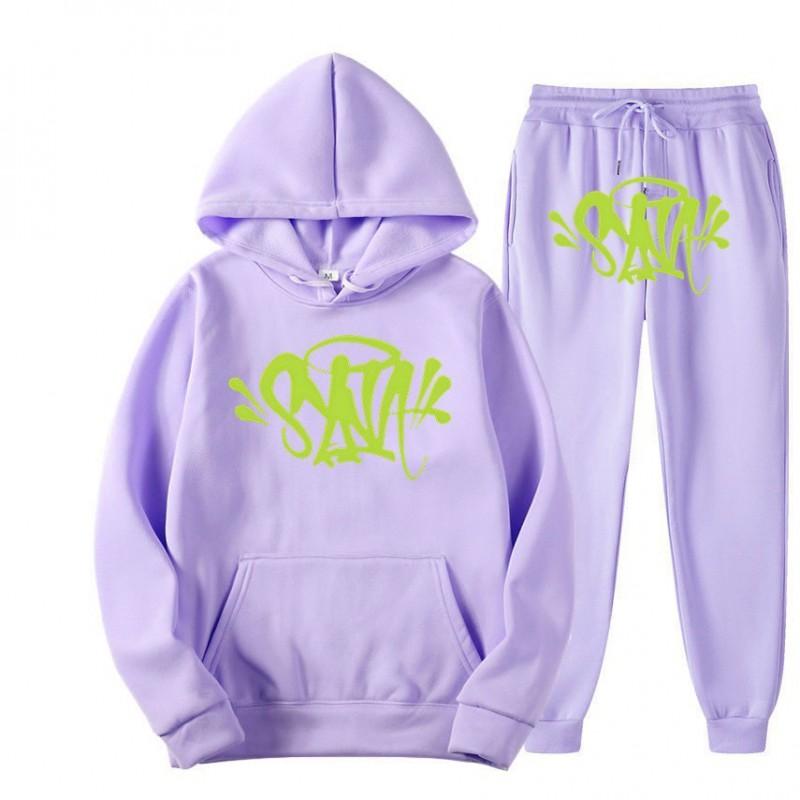 Set Felpa Streetwear Uomo Donna Outfit Casual Felpa con Grafica Stampata Syna Tuta
