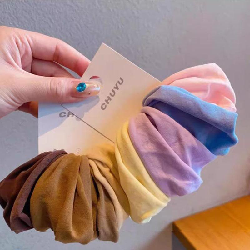 4pcs/set High Elasticity Colorful Wider Elastic Hair Bands For Children Girls Hair Tie Scrunchie Rubber Bands Hair Accessories