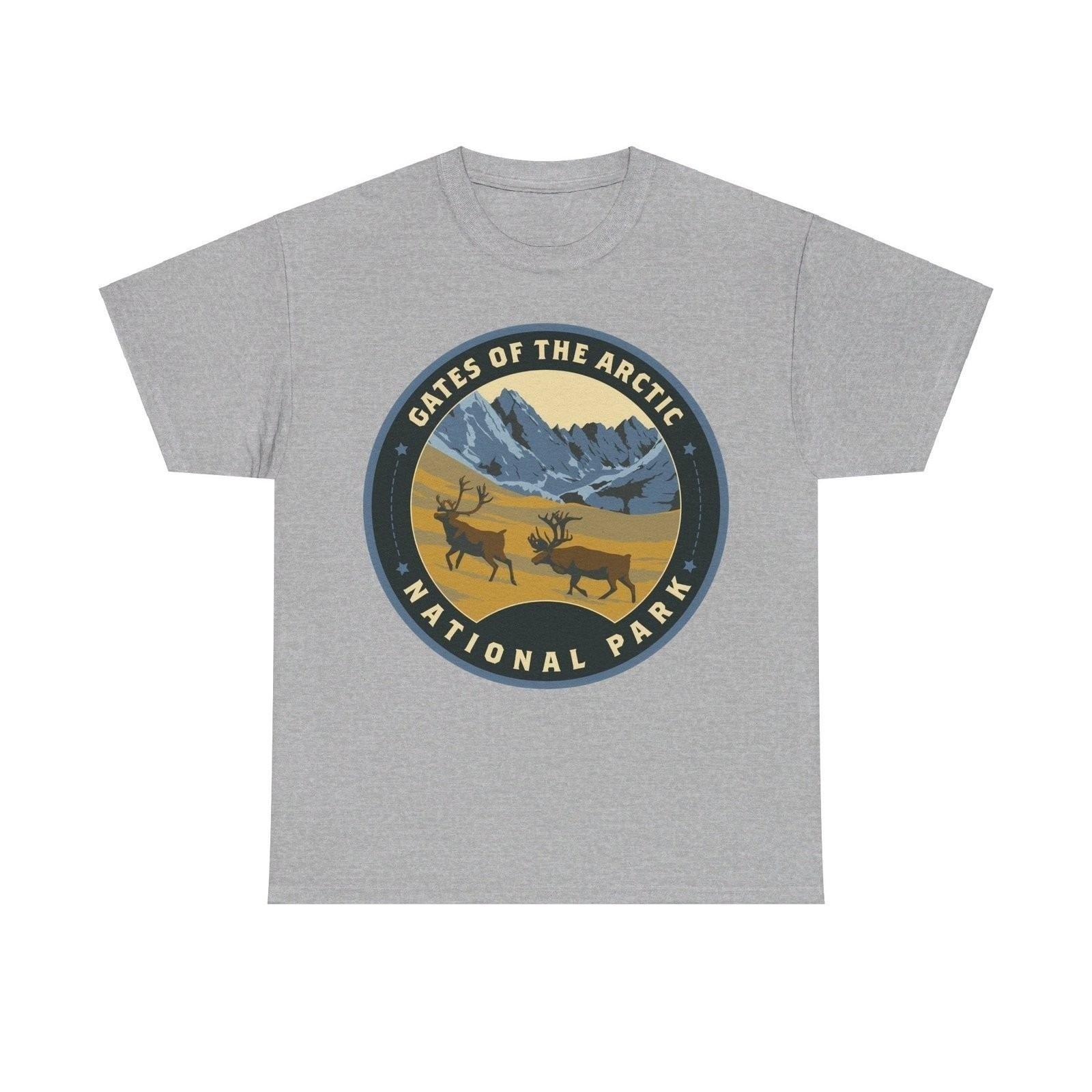 Gates of the Arctic National Park Alaska Round Logo T-shirt S