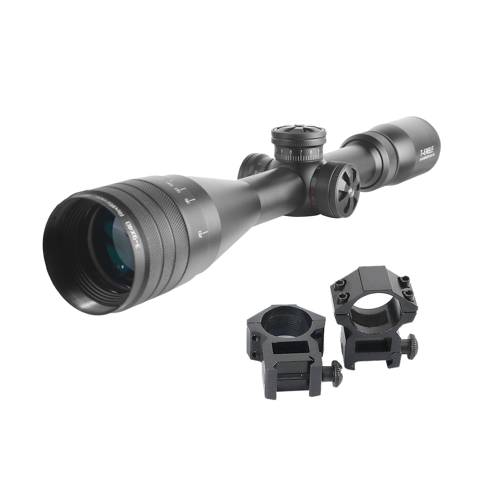 

Приціл T-EAGLE Mil Dot 3-9x40 AOIR з регульованим збільшенням, сумісний з Airsoft, в комплекті кільце високого кріплення 20 мм