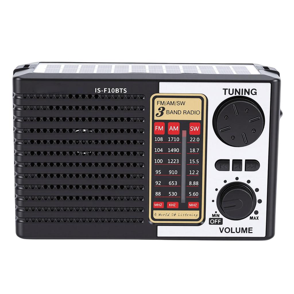 Portable Solar Radio AM FM SW LED Light Digital Speaker USB Charging Solar Emergency Radio for Camping Hiking