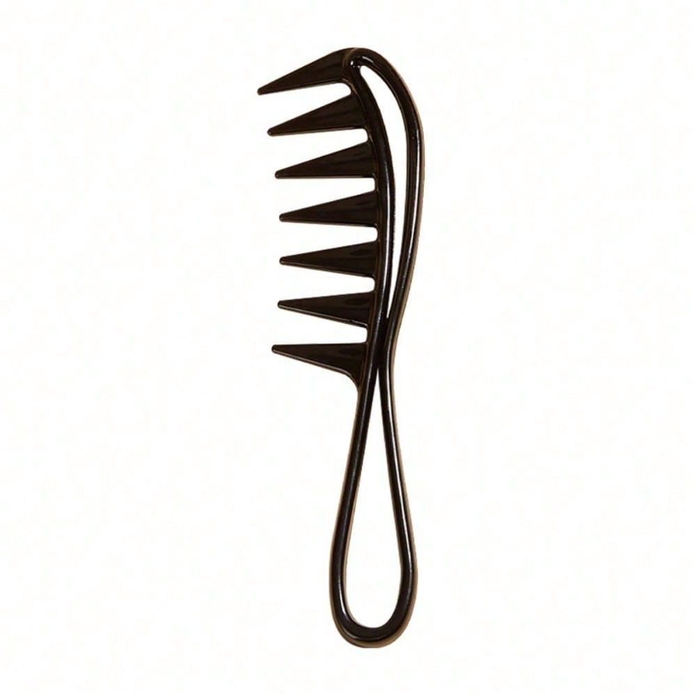 1pcs Large Toothed Hollow Oil Comb, Three-Dimensional Handle Anti Slip Hair Styling And Combing Tool